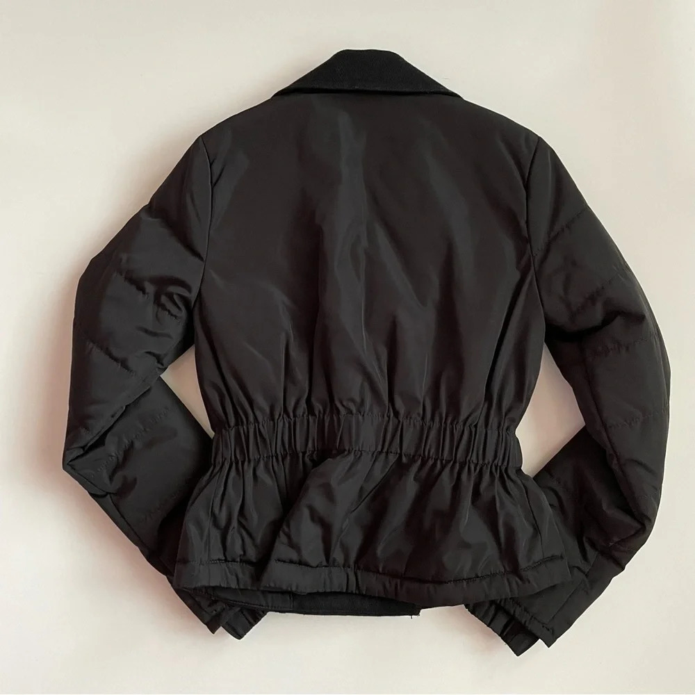 Express Black Puffer Wool Lined Padded Winter Warm Cozy Ski Jacket Coat Size XS - Picture 5 of 14